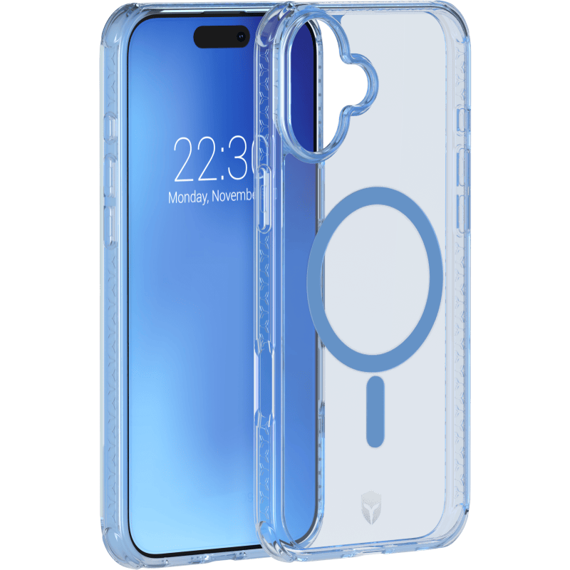 Etui Force Case AIR MAGSAFE iPhone 16 BB niebieskie front i tył