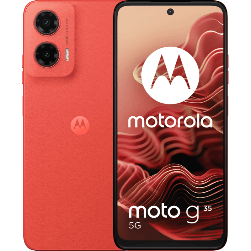 Motorola moto g35 5G 8/128GB pomarańczowy front i tył