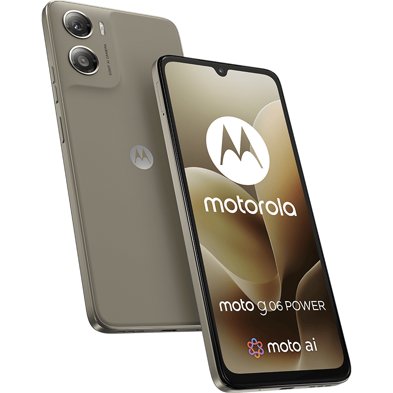 motorola moto g06 power 4/64GB beżowy front i tył